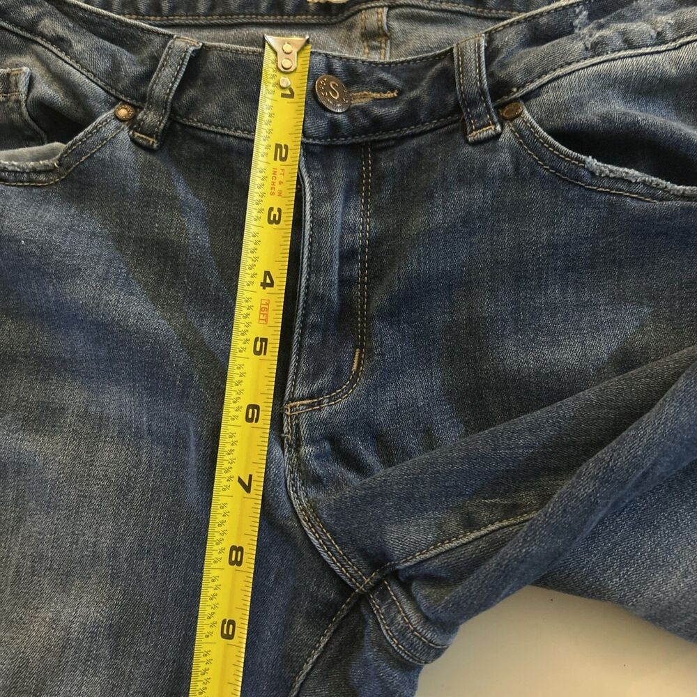 Sundance Womens Jeans Primrose Mid Rise Crop Boho Distressed Blue 29 Flawed - Picture 14 of 16